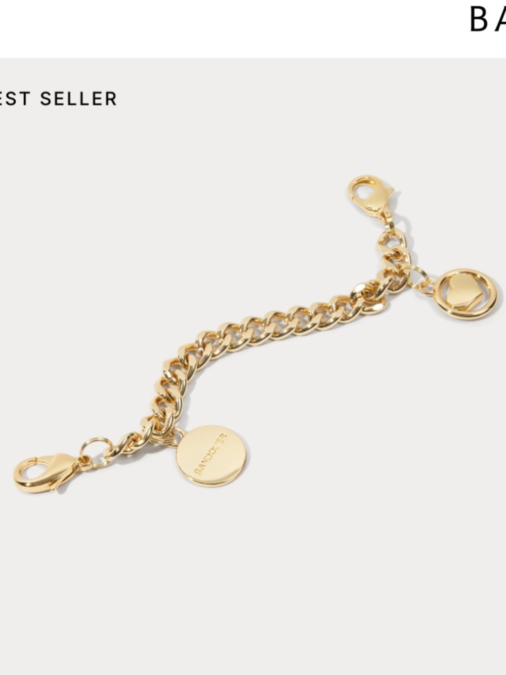 BANDOLIER GOLD HEART charm Wristlet Chain NEW! Best Seller